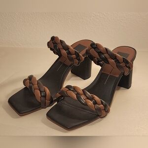 Dolce Vita NWOT Pailey Heel Sandals in Espresso & Black US Sz 10